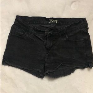 Black jean shorts